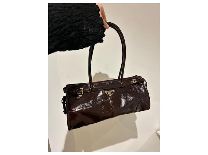 Borsa Prada in pelle marrone - vista 5