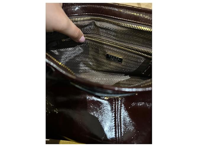 Borsa Prada in pelle marrone - vista 7