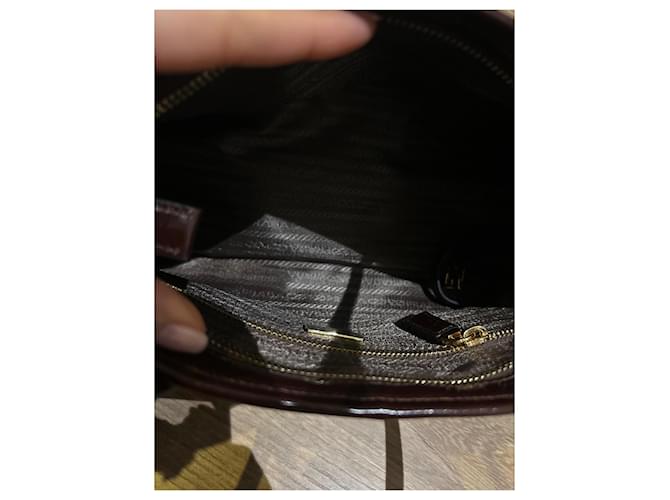 Borsa Prada in pelle marrone - vista 8