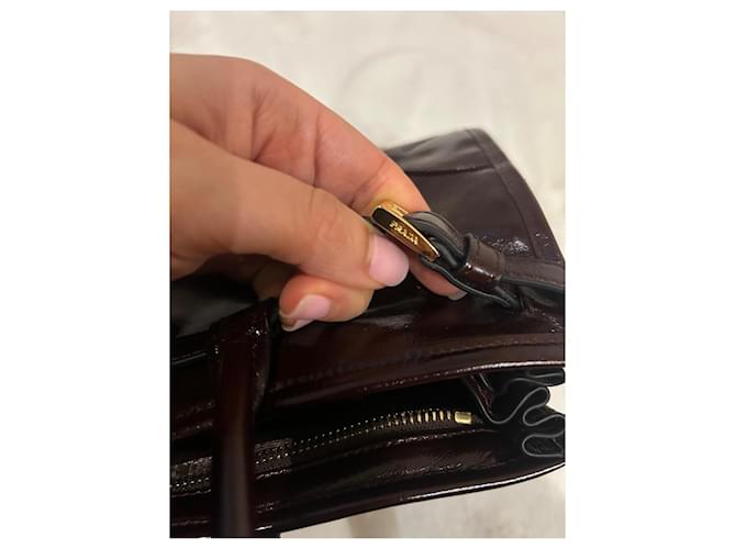 Borsa Prada in pelle marrone - vista 9