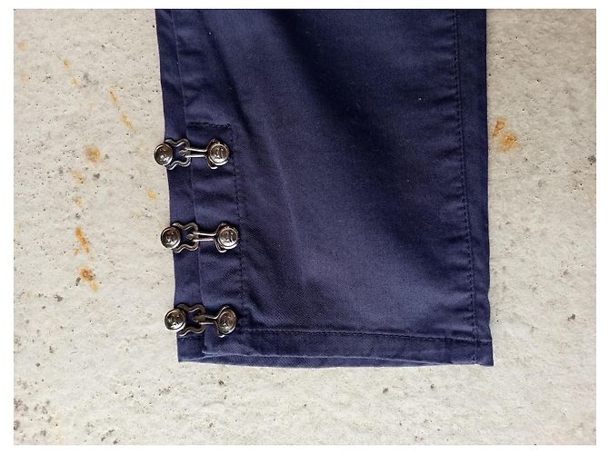 Vaqueros Galliano Azul Marino Algodón Elastano Tiro Bajo - vista 4