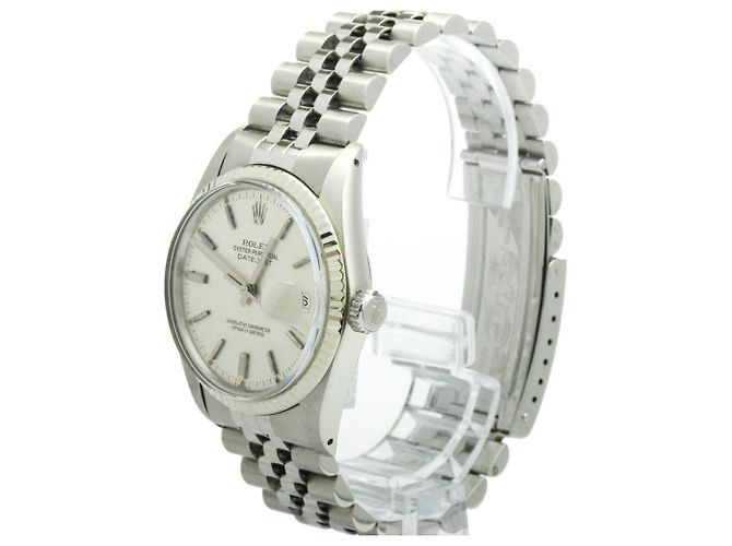 Relógio automático Rolex Datejust em aço e ouro branco 18K - view 2