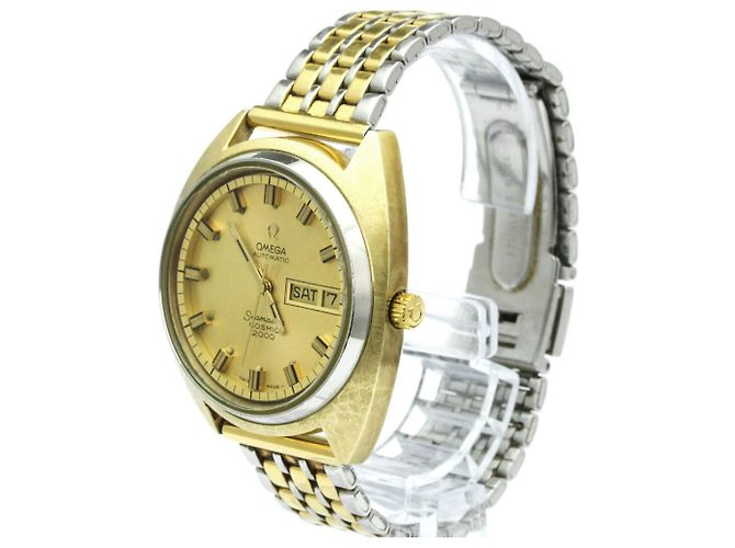 Orologio automatico da uomo OMEGA Seamaster Cosmic 2000 placcato oro - vista 2