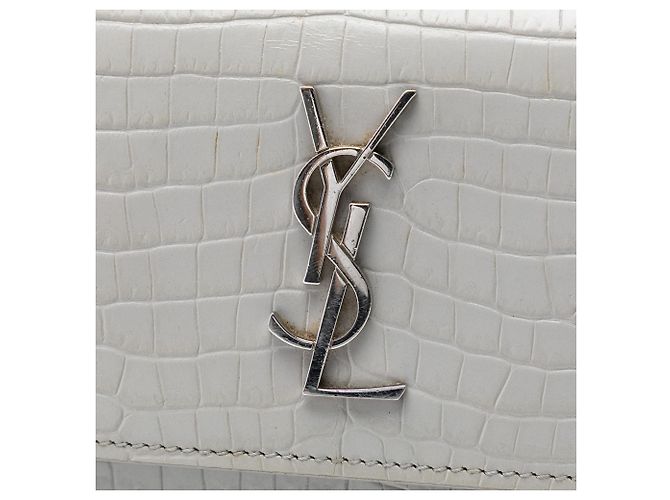 Cartera con cadena Monogram Sunset en cuero gris con estampado de cocodrilo de Saint Laurent - vista 5