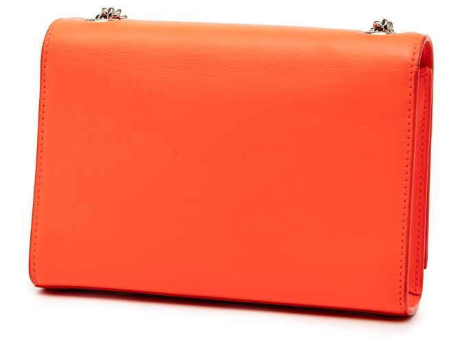 Sac à bandoulière Kate Monogram en cuir orange Saint Laurent - vue 2