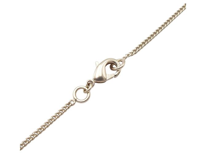 Collana pendente a forma di cuore e logo CC in strass placcato oro di Chanel D'oro - vista 8
