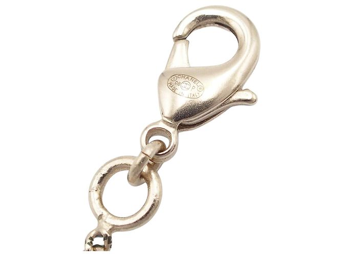 Collana pendente a forma di cuore e logo CC in strass placcato oro di Chanel D'oro - vista 9