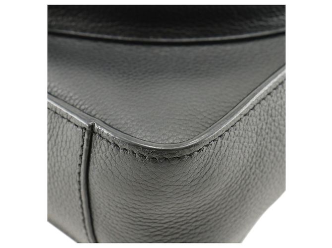 Borsa Saddle mini in pelle di vitello grana nera Dior Nero - vista 6