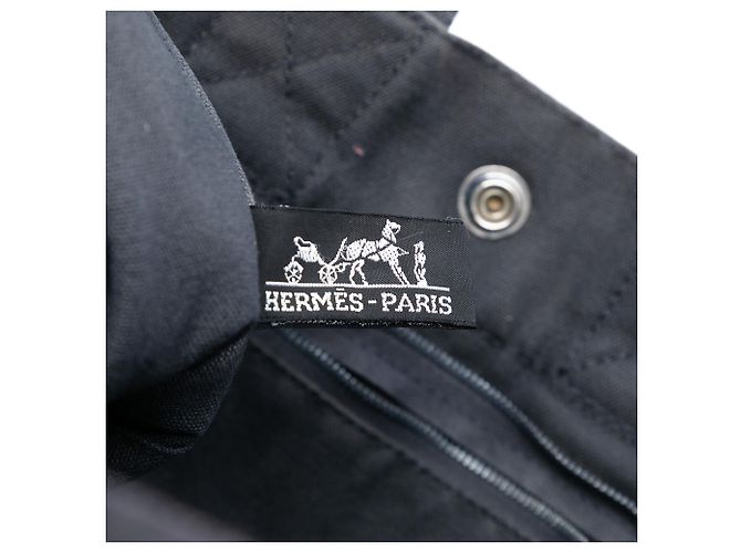 Hermès Bolsa Fourre Tout PM en Lona Negra Negro - vista 5