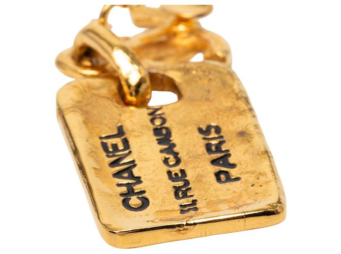 Orecchini a clip pendenti in oro placcato Chanel 31 Rue Cambon D'oro - vista 4