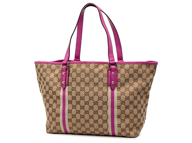 Gucci Große GG Canvas Jolicoeur Tote in Braun Beige - Ansicht 2