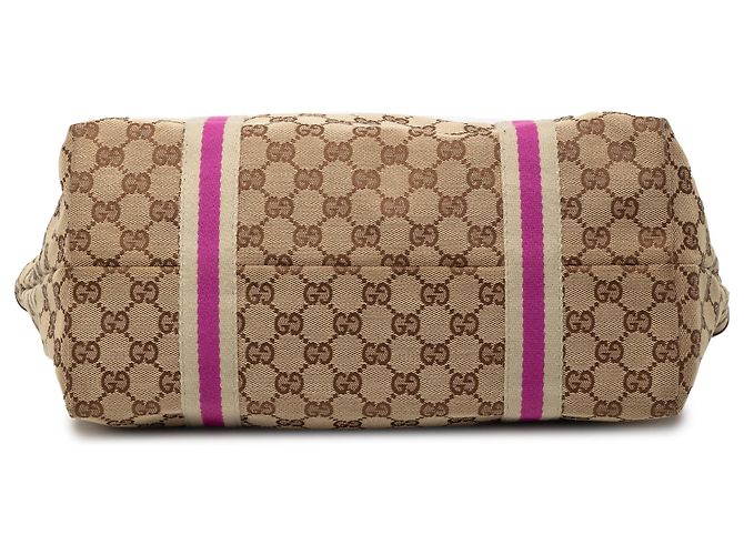 Gucci Große GG Canvas Jolicoeur Tote in Braun Beige - Ansicht 3