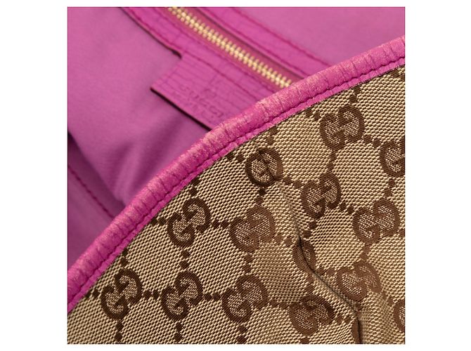 Gucci Große GG Canvas Jolicoeur Tote in Braun Beige - Ansicht 7
