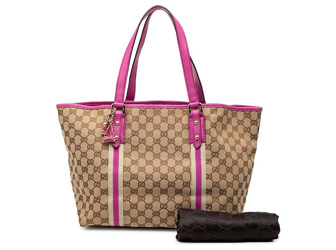 Gucci Große GG Canvas Jolicoeur Tote in Braun Beige - Ansicht 9