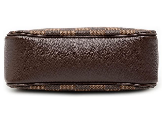 Trousse Pochette Damier Ebene Marrone Louis Vuitton - vista 3