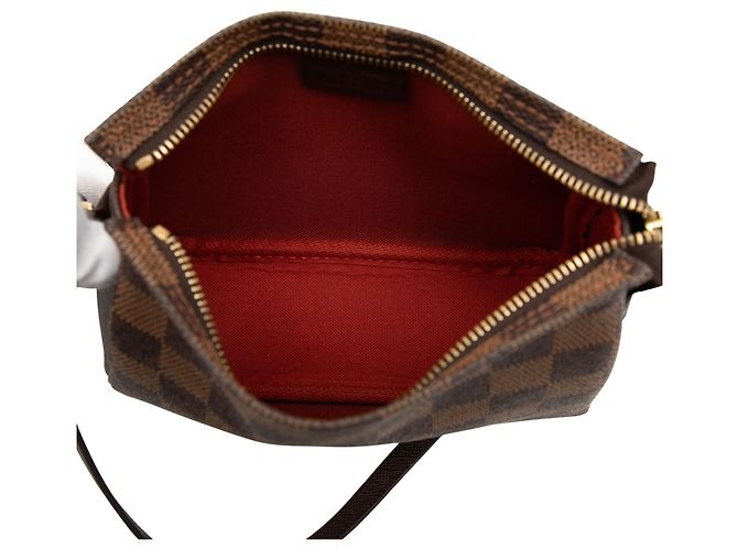 Trousse Pochette Damier Ebene Marrone Louis Vuitton - vista 4