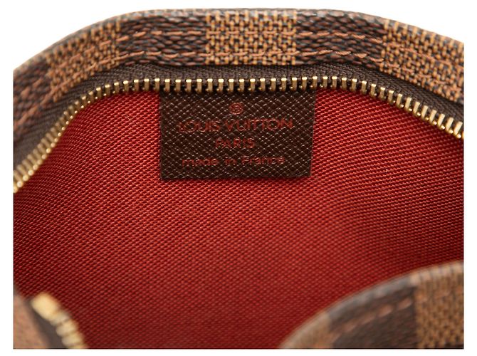 Trousse Pochette Damier Ebene Marrone Louis Vuitton - vista 5