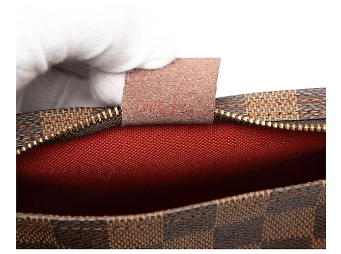 Trousse Pochette Damier Ebene Marrone Louis Vuitton - vista 6