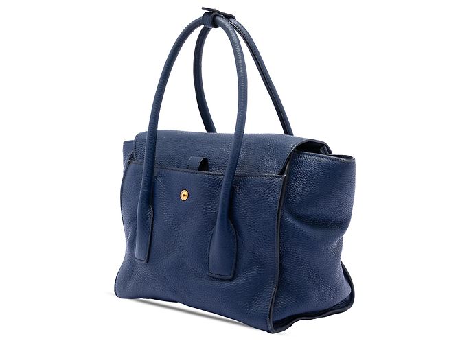 Borsa a tracolla Sound Lock in Vitello Daino Blu di Prada Blu scuro - vista 2
