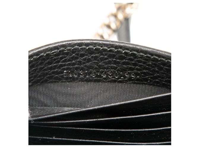 Gucci Black Dollar Kalbsleder Interlocking G Wallet on Chain Schwarz - Ansicht 6