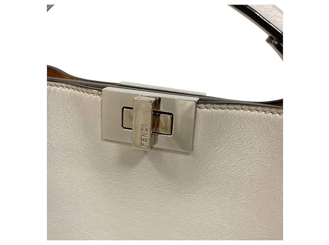 Borsa Fendi Peekaboo Iconic Essential 2-in-1 grigia Marrone - vista 10