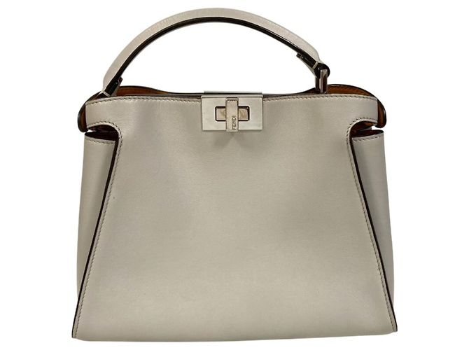 Borsa Fendi Peekaboo Iconic Essential 2-in-1 grigia Marrone - vista 2