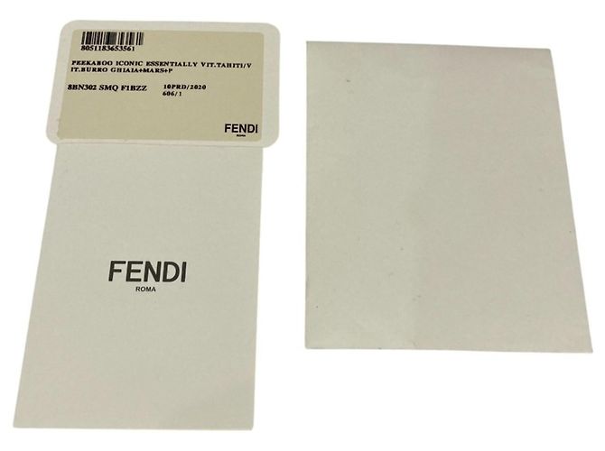 Borsa Fendi Peekaboo Iconic Essential 2-in-1 grigia Marrone - vista 9