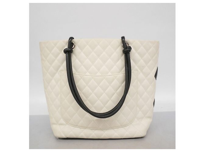 Chanel Cambon Tote Tasche Schwarz Weiß - Ansicht 19