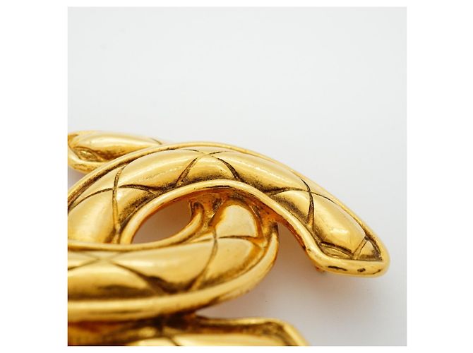 Timeless Spilla Matelassé Coco Mark di Chanel D'oro - vista 10