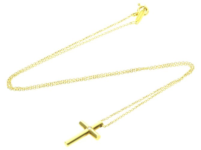 Tiffany & Co Collar Péndulo de Diamante Cruzado Tiffany Dorado - vista 13