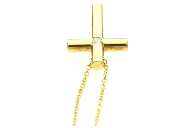 Tiffany & Co Collar Péndulo de Diamante Cruzado Tiffany Dorado - vista 6