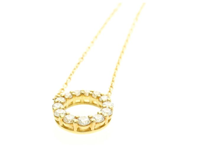 Autre Marque 4°C Circle Diamant-Halskette Golden - Ansicht 4