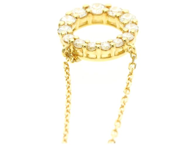 Autre Marque 4°C Circle Diamant-Halskette Golden - Ansicht 6