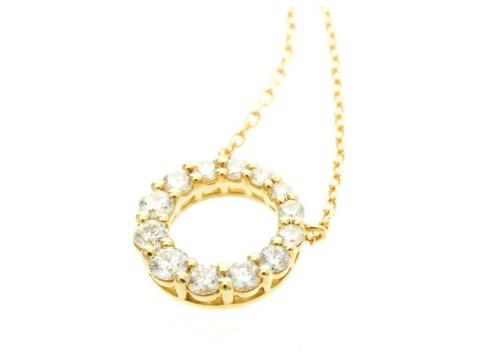 Autre Marque 4°C Circle Diamant-Halskette Golden - Ansicht 7