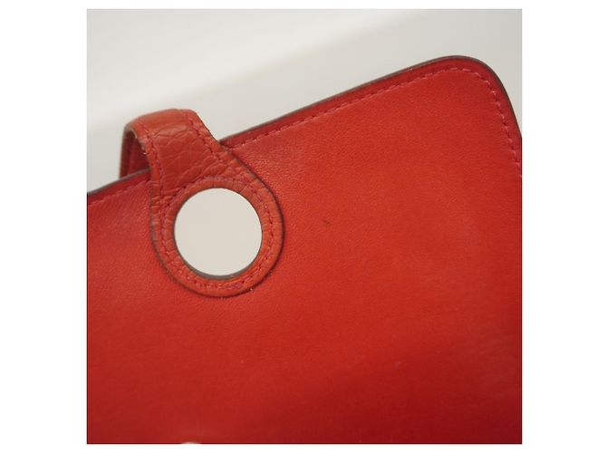 Billetera Compacta Dogon de Hermès en Rouge Vif Roja - vista 12