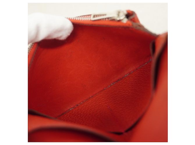 Billetera Compacta Dogon de Hermès en Rouge Vif Roja - vista 9