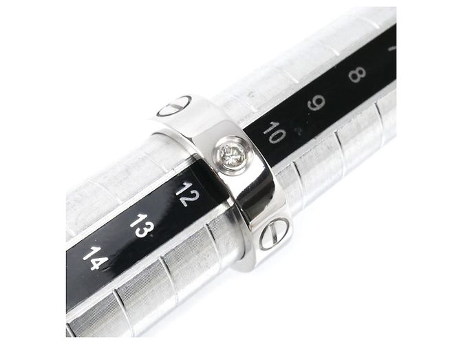 Cartier 18K Weißgold Love Halb-Diamant Bandring - Ansicht 6