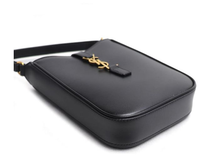Mini borsa a spalla verticale Saint Laurent Nero - vista 3