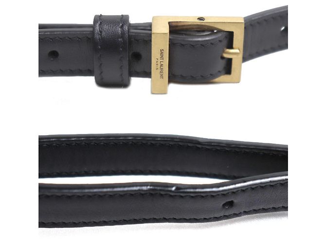Mini borsa a spalla verticale Saint Laurent Nero - vista 5