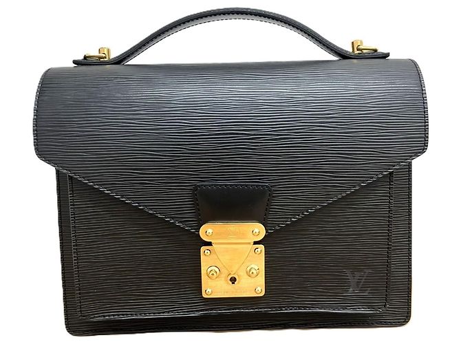 Borsa a Spalla Monceau in Pelle Epi M52792 di Louis Vuitton Nero - vista 2