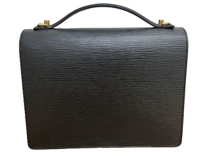 Borsa a Spalla Monceau in Pelle Epi M52792 di Louis Vuitton Nero - vista 3