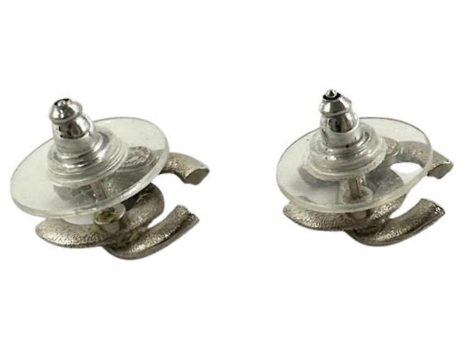 Chanel Coco Mark Strass Ohrstecker Silber - Ansicht 3