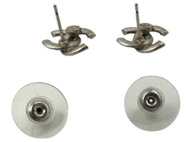 Chanel Coco Mark Strass Ohrstecker Silber - Ansicht 4