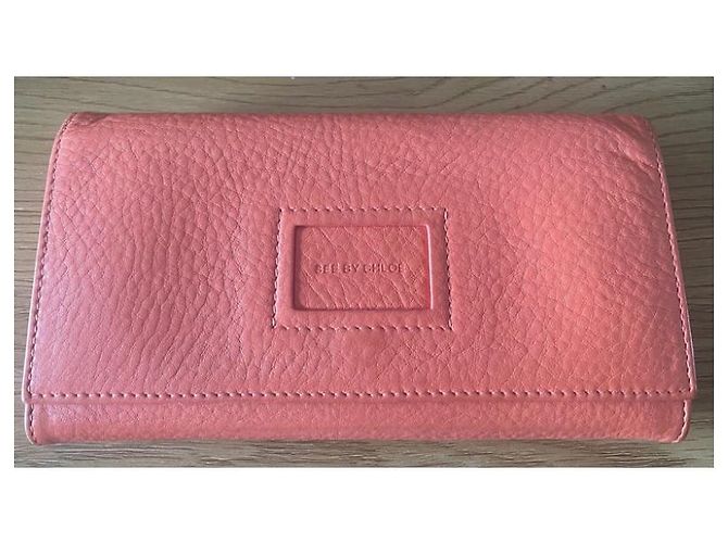 Cartera See by Chloé Capucine de cuero texturizado coral - vista 2