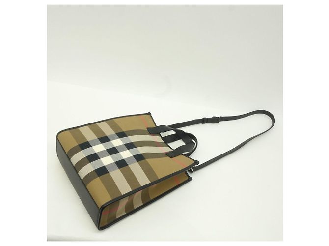 Borsa Tote a Quadri Burberry - vista 3
