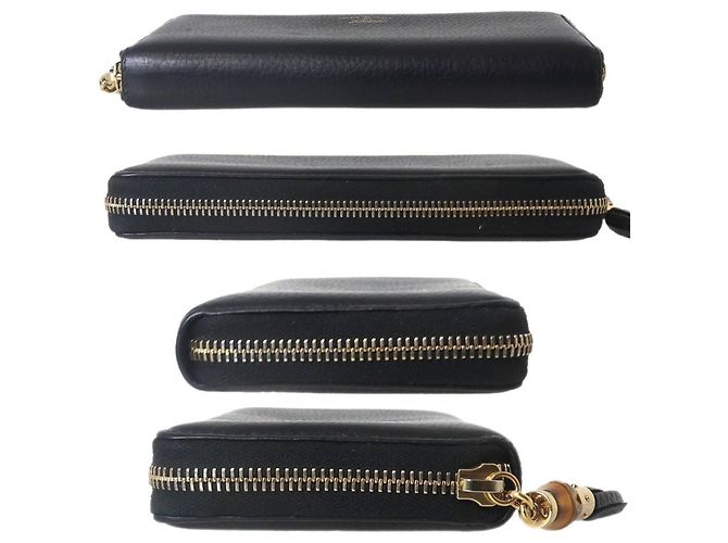 Bamboo Cartera Larga Redonda de Bambú GUCCI Negro - vista 4
