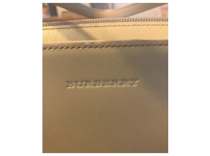 Borsa a mano Burberry in pelle beige - vista 2