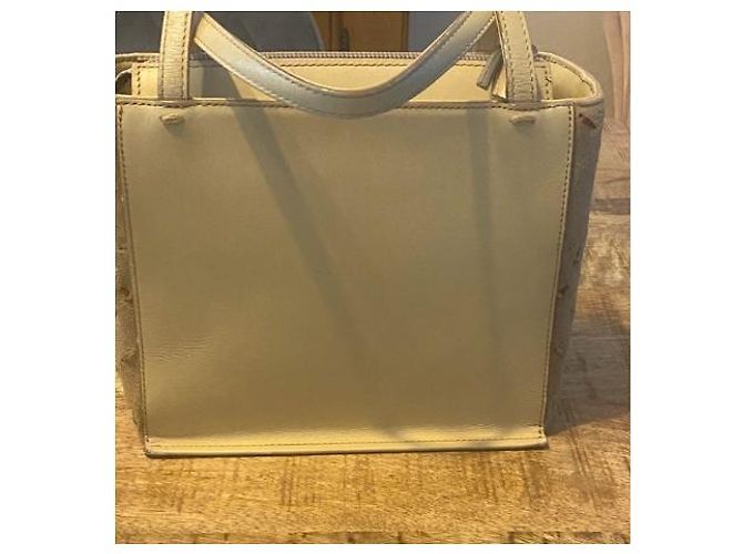 Borsa a mano Burberry in pelle beige - vista 3
