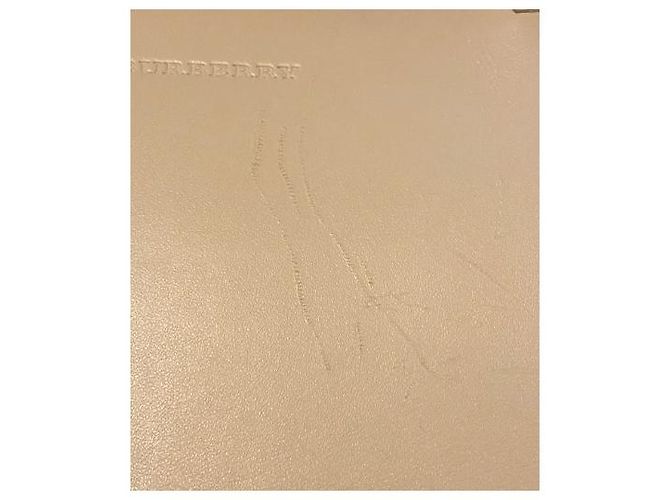 Borsa a mano Burberry in pelle beige - vista 9