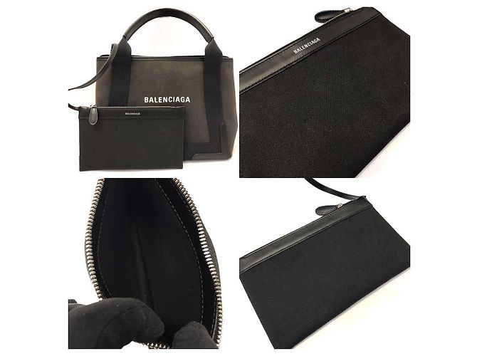 Balenciaga Cabas S Navy Tasche Marineblau - Ansicht 6